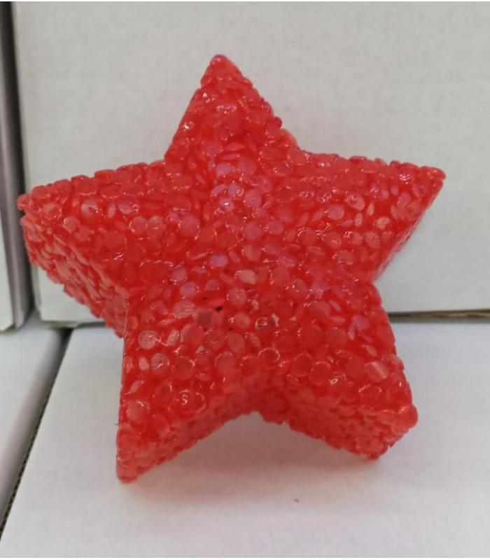Mini gece lambası kırmızı silikon yıldız
